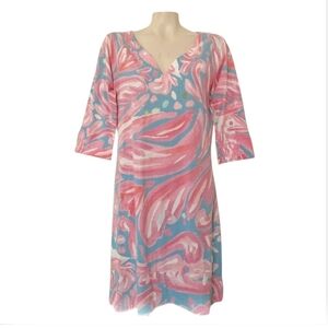 Whimsy Rose Lucy 3/4 Sleeve Knee Length V-Neck Dress L